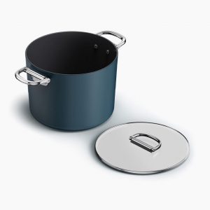 Joseph Joseph Space Klappbarer Griff Keramik Antihaft 25 cm Blau Suppentopf & Deckel, One size, Blau | Joseph Joseph