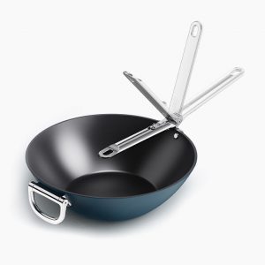 Joseph Joseph Space Klappgriff Keramik Antihaft 32 cm Blau Wok, One size, Blau | Joseph Joseph