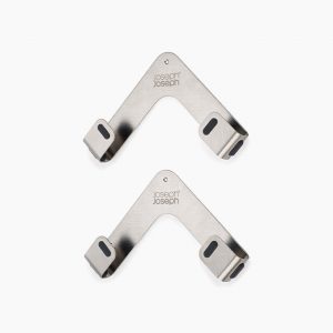 Joseph Joseph Space 2er-Pack Topfdeckelhalter aus Edelstahl, One size, Edelstahl | Joseph Joseph