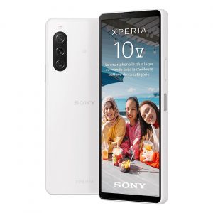 Sony Xperia 10 V Wei? | 5G Smartphone | 5000 mAh Akku | 6.1 Zoll 21:9 OLED Display | 48+8+8MP Dreifach-Kamera | IP65/68 | 6 GB RAM + 128 GB Speicher |