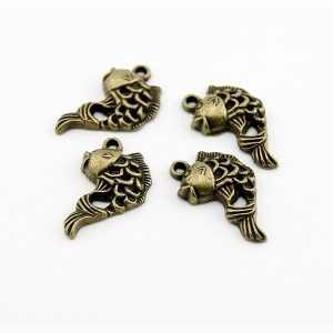 6 Fische in vintage Bronze | vintageparts.eu