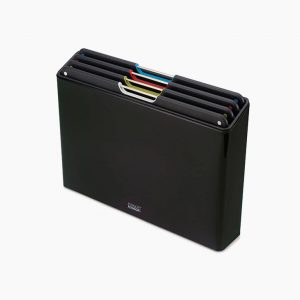 Joseph Joseph Folio 4-teiliges Schneidebrett-Set aus Edelstahl, One size, Schwarz | Joseph Joseph
