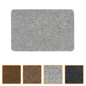 Fußmatte Schmutzfangmatte Fußabtreter STRIBET Uni Grau 40x60cm | Gummimatte.Online