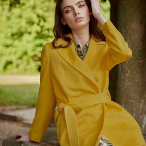 KURZER MANTEL MIT GÜRTEL | GOBI Cashmere