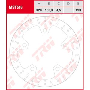 TRW Brake disc, discs for motorcycles, MST516 | RAD