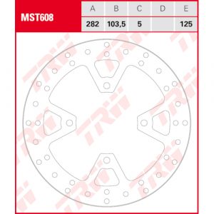 TRW Brake disc, discs for motorcycles, MST608 | RAD
