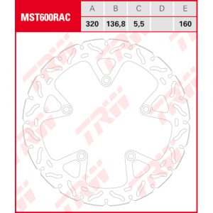 TRW Brake disc, discs for motorcycles, MST600RAC | RAD