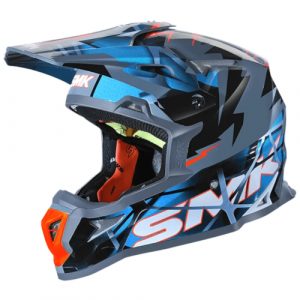 SMK Allterra Fulmine MX, Motocross helmet, Blue Grey | RAD
