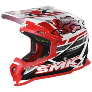 SMK Allterra Tribou MX, Motocross helmet, Red White | RAD