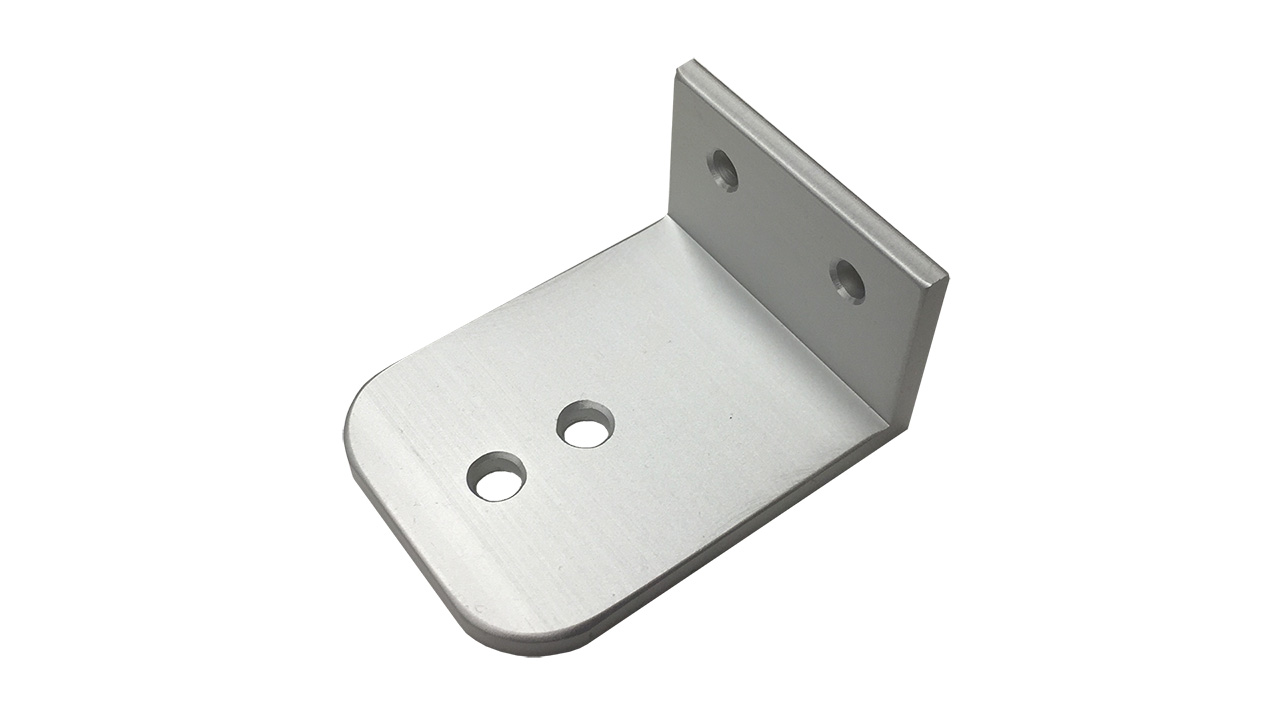 Aluminiumwinkel (klein) 45x30x60x4 eloxiert mit Bohrungen | Gartentorschliesser