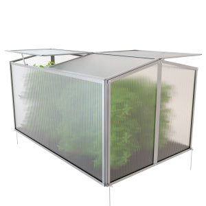 Mini Gewächshaus Protea aus Aluminium, 0,92m², 4mm Wand, 115x80x68cm | TroniTechnik