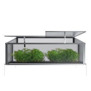 Mini Gewächshaus Allium aus Aluminium, 0,6m², 4mm Wand, 100x60x40cm | TroniTechnik