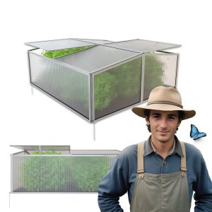 Mini Gewächshaus Calla aus Aluminium, 1,15m², 4mm Wand, 115x100x40cm | TroniTechnik