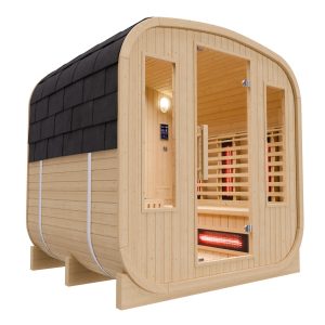 Dewello Cube Infrarot-Fasssauna RICHMOND 200x180x200 | TroniTechnik