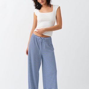 Striped soft trousers | Gina Tricot DE