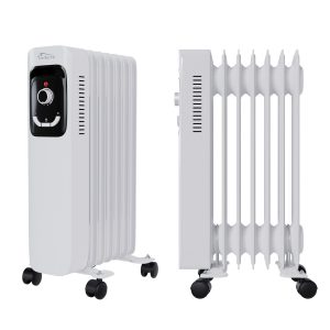 Ölradiator, Elektroheizung TT-OR 207 in weiß mit 7 Rippen und 1500 Watt, drei Heizstufen (600W, 900W, 1500W) | TroniTechnik