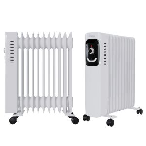 Ölradiator, Elektroheizung TT-OR 211 in weiß mit 11 Rippen und 2500 Watt, drei Heizstufen (1000W, 1500W, 2500W) | TroniTechnik