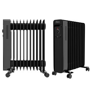 Ölradiator, Elektroheizung TT-OR 211 in schwarz mit 11 Rippen und 2500 Watt, drei Heizstufen (1000W, 1500W, 2500W) | TroniTechnik