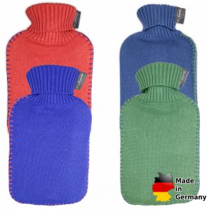 Fashy Wärmflasche 2,0L mit Rollkragen-Strickbezug und Schlingennaht | Rutscherlebnis-Shop