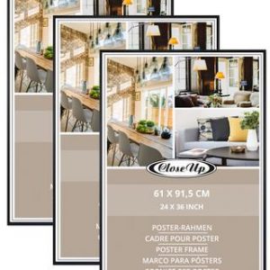 Posterrahmen 61 x 91,5 cm schwarz, 3er Set | Close Up