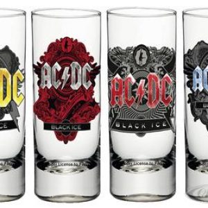 AC/DC Black Ice Schnapsgläser 4er-Set | Close Up