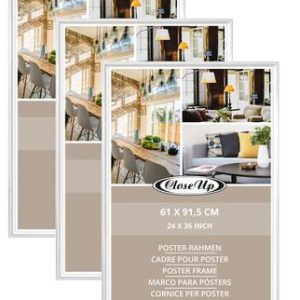 Posterrahmen 61 x 91,5cm Weiß, 3-er Set | Close Up