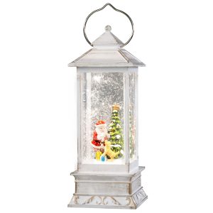 LED Schneelaterne “Weihnachtsmann mit Hund”, 27,5cm | Käthe Wohlfahrt DE