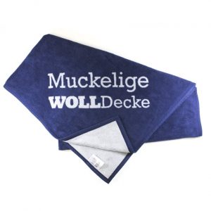 Muckelige WOLLDecke (blau/grau) | WOLL Onlineshop