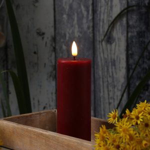 LED Stumpenkerze MIA – Echtwachs – realistische 3D Flamme – H: 12,5… | Home-and-Living