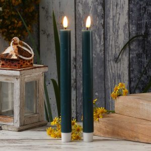 LED Stabkerzen MIA – Echtwachs – realistische 3D Flamme – H: 24cm -… | Home-and-Living