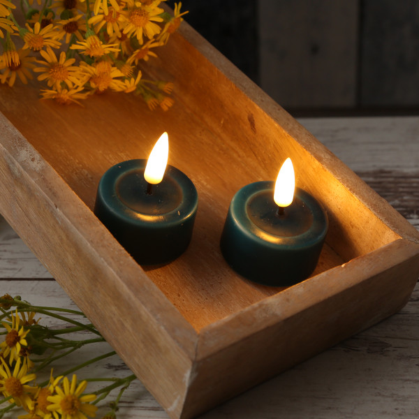 LED Teelichter MIA - realistische 3D Flamme - D: 4,1cm - mit Batter... | Home-and-Living