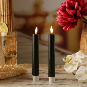 LED Stabkerzen MIA – Echtwachs – realistische 3D Flamme – H: 15cm -… | Home-and-Living