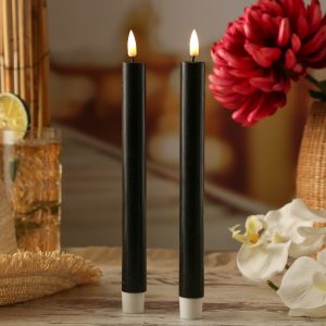 LED Stabkerzen MIA – Echtwachs – realistische 3D Flamme – H: 24cm -… | Home-and-Living