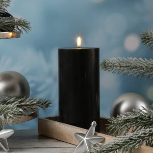 LED Stumpenkerze MIA – Echtwachs – realistische 3D Flamme – H: 20cm… | Home-and-Living