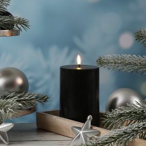 LED Stumpenkerze MIA – Echtwachs – realistische 3D Flamme – H: 15cm… | Home-and-Living