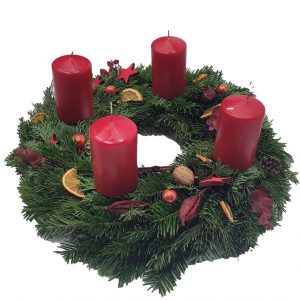 Tannenkranz Modern mit 4 Kerzen | Flora Trans