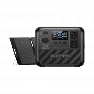 BLUETTI AC70 Powerstation | 1.000 W 768 Wh – BLUETTI DE, AC70+MP200 | 1000 W 768 Wh 200 W Solar-Kit (Mit Tax.) | Bluetti DE