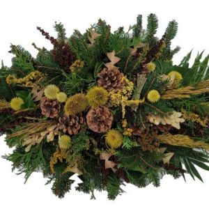 Allerheiligen Grabspange zum Totensonntag mit echter Tanne | Flora Trans