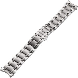 Watch band – Polished stainless steel bracelet with double folding clasp – 20 mm