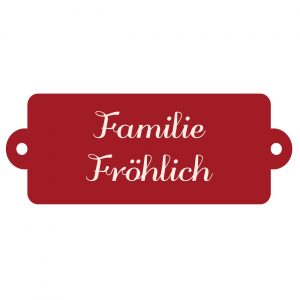 Briefkasten Selbstklebendes Namensschild Rotes Schild | Banjado Briefkasten