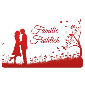 Briefkasten Selbstklebendes Namensschild In Love | Banjado Briefkasten