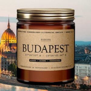 Budapest Duftkerze – Minze | Birne | Rhabarber – 2er Pack ( 5 Euro sparen ) | So riecht die Welt