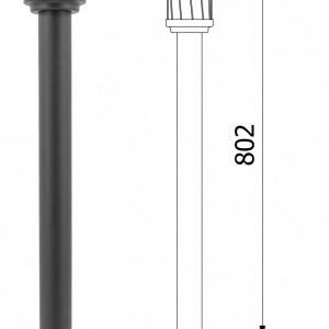 Standleuchte Kerta IP44 80cm E27 230Volt | jungeslicht.de