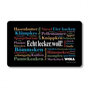 Frühstücksbrettchen Sauerland Echt lecker (schwarz) | Deine Wörter