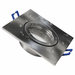 IP44 Bad Einbaustrahler eckig – Edelstahl gebürstet | jungeslicht.de