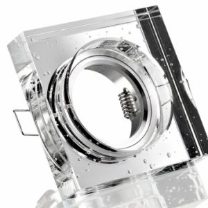 Einbaurahmen klares Kristallglas – 4eckig – Blubber – Schnellspannkopf – vertieft | bigE