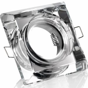 Einbaurahmen klares Kristallglas – 4eckig – Schnellspannkopf – vertieft | bigE