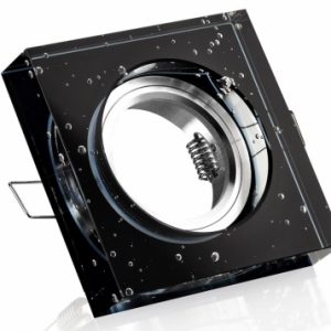 Einbaurahmen schwarzes Kristallglas – 4eckig – Blubber – Schnellspannkopf – vertieft | bigE