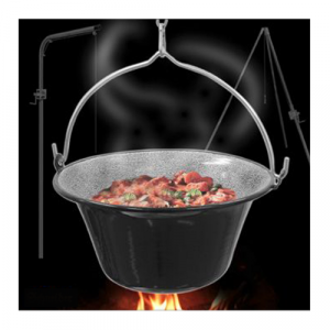Ungarischer Gulaschkessel Emailliert zum Aufhängen am Dreibein-Gestell – 20L | Schwenkgrill Shop