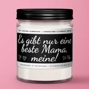 Mama Duftkerze “Es gibt nur eine beste Mama, meine!” Duft: riesiger Blumenstrauß – 2er Pack ( 5 Euro sparen ) | So riecht die Welt